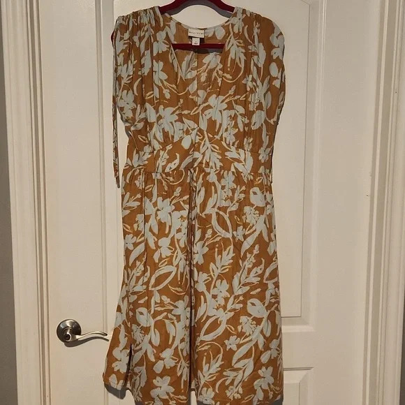 XL Ava & Viv Floral Sun Dress in YELLOW & Pale Blue ☀️ - Picture 4 of 8